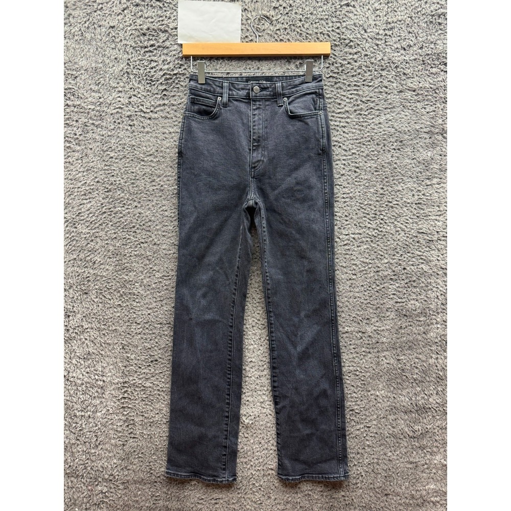 Denim Forum The '90s Naomi Super Hi Stovepipe Denim Jeans Black Womens Size 26